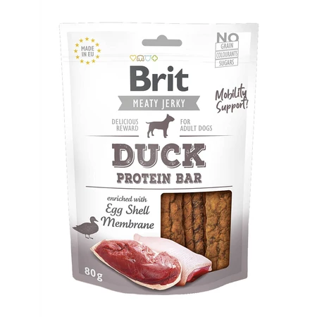 BRIT Jerky Eend Eiwitreep, hondensnacks, Eend eiwitrepen, 80g