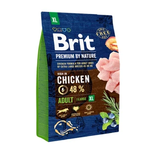 BRIT Premium By Nature Adult Giant Breed, XL, Chicken, dry food dogs, 3kg