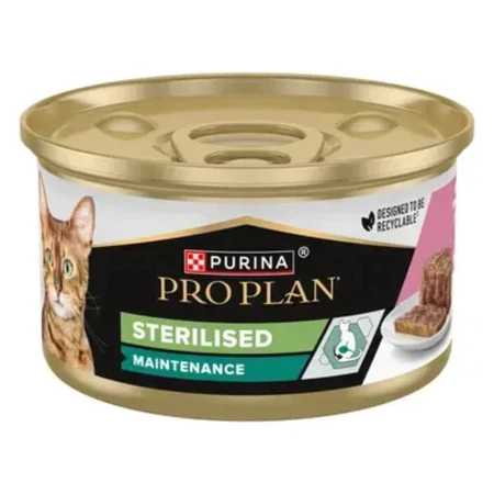 PURINA Pro Plan Sterilized Maintenance, Tuna and Salmon, wet food for sterilized cats, (pate), 85g, 85g