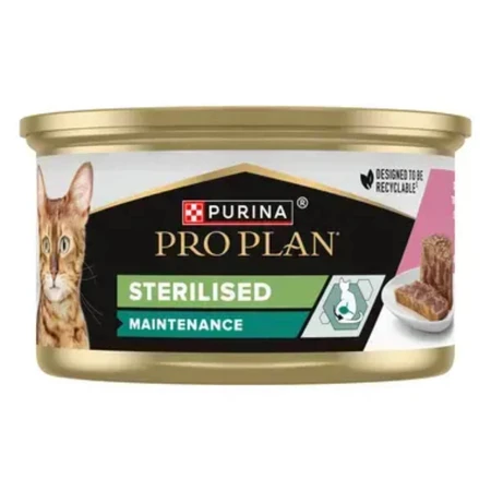 PURINA Pro Plan Sterilized Maintenance, Tuna and Salmon, wet food for sterilized cats, (pate), 85g, 85g
