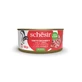 SCHESIR, Atún y Gambas, comida húmeda en lata para gatos, (en aspic), 140g