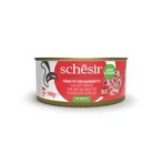 SCHESIR, Atún y Gambas, comida húmeda en lata para gatos, (en aspic), 140g