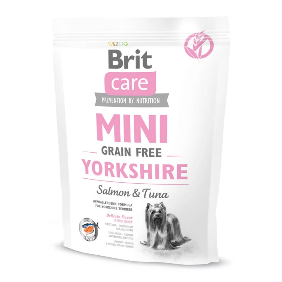BRIT Care Mini Yorkshire, Salmon, grain-free dry dog food, 400g