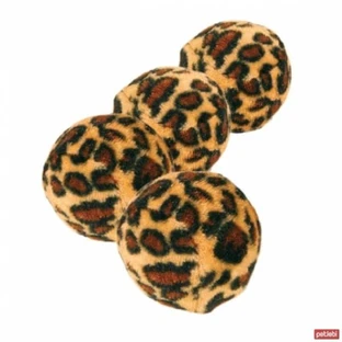 Trixie, luipaard balspeeltje, katten, met bel, plastic, multicolor, 3.5cm, 4 stuks
