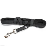 JULIUS-K9 Color & Gray, antypoślizgowa smycz z uchwytem dla psów, 50kg, tekstylna, taśma, 20mm x 10m, czarna