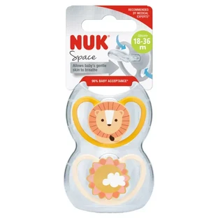 M3 Space Silikon-Schnuller, 2 Stück, 18-36 Monate, Nuk