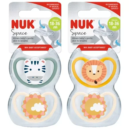 M3 Space Silikon-Schnuller, 2 Stück, 18-36 Monate, Nuk