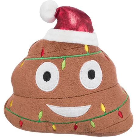 TRIXIE Noël Xmas Emoticon, peluche chiens, XS-XL, polyester, avec son, activités physiques, marron, 17 cm