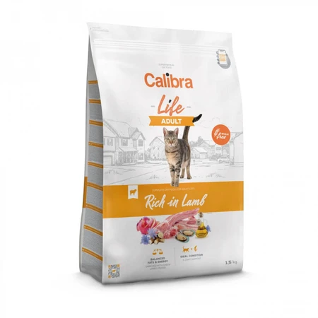 CALIBRA Life, Lamm, Katzentrockenfutter, 1,5kg
