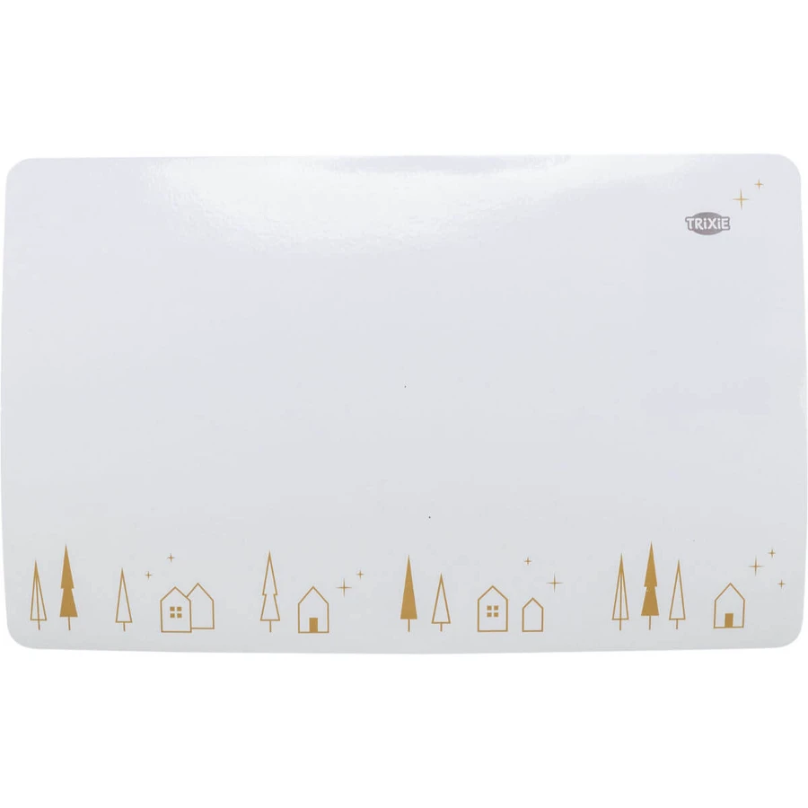TRIXIE Kerst placemat, hondenmat, rechthoekig, antislip, kunststof, beige, 44x28cm