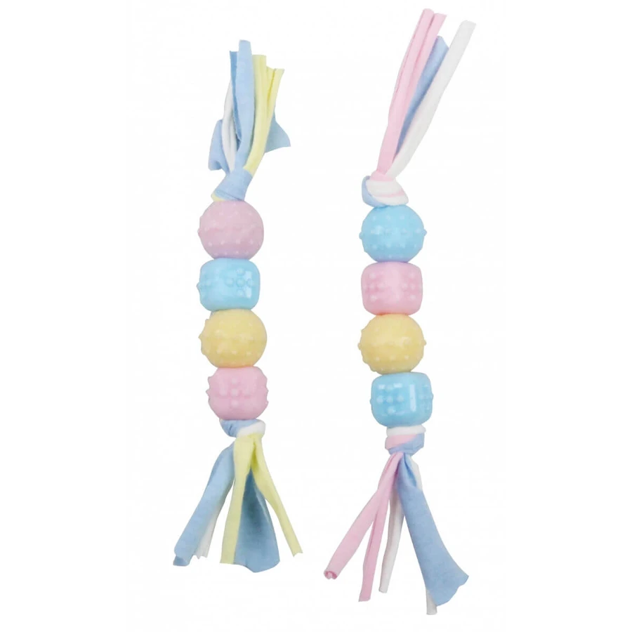 PAWISE Puppy Rope & Balls, Hundeseilspielzeug, XS-M, Textil, zahnend, verschiedene Farben