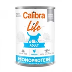 CALIBRA Life, XS-XL, Pollo y Corazones de Pollo, comida húmeda en lata monoproteica para perros, (paté), 400g
