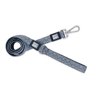MAX & MOLLY Mykonos Black, guinzaglio per cani, poliestere, bianco e nero, M(1,2m x 2cm)