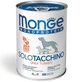 MONGE Monoprotein, XS-XL, Turkey, canned single protein grain-free wet food for dogs, (pâté), 400g