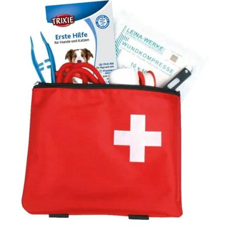 TRIXIE First Aid Kit 11 accessories, First Aid Kit for dogs and cats