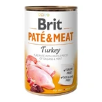 BRIT Pate & Meat, Turkey, nourriture humide en boîte sans céréales pour chiens, (pâté avec morceaux de viande), 400g