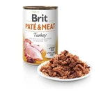 BRIT Pate & Meat, Turkey, nourriture humide en boîte sans céréales pour chiens, (pâté avec morceaux de viande), 400g