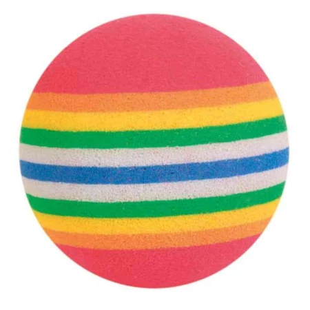 Trixie, jouet boule arc-en-ciel, chats, mousse, multicolore, 4 cm, 4 pcs
