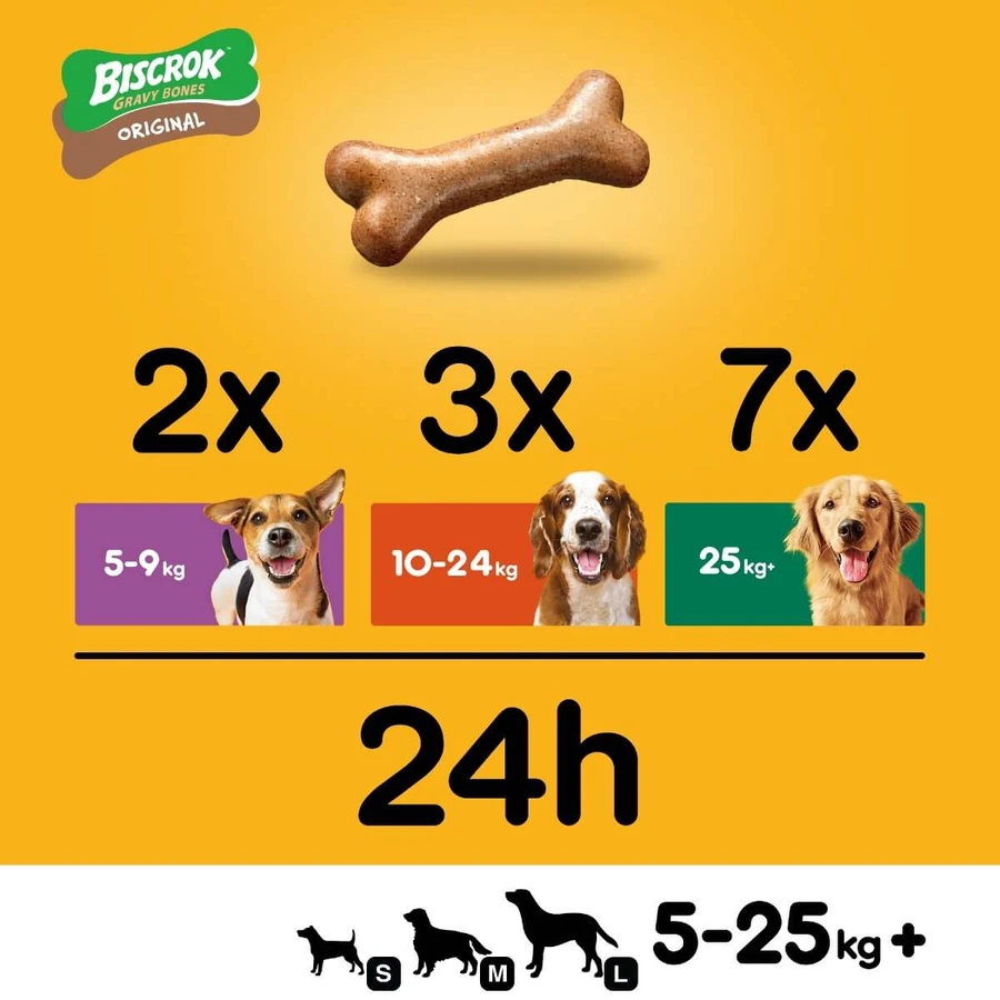 PEDIGREE Biscrok Gravy Bones, dog treats, biscuits, 10kg