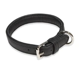 JULIUS-K9 ECO skórzana, regulowana obroża dla psa, skórzana, 25mm x 50cm, czarna