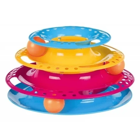 Trixie, torencircuit, speelgoed, katten, plastic, veelkleurig, 25 x 13cm