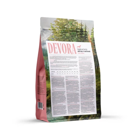 DEVORA Petites Races, XS-S, saumon et venaison, nourriture sèche sans céréales pour chiens, 4kg