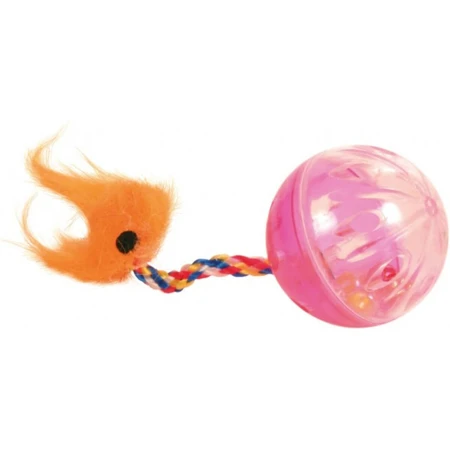 Trixie, 2 Bälle mit Fell, Spielzeug, Katzen, Kunststoff, multicolor, 4cm