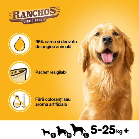 PEDIGREE Ranchos, golosinas para perros, tiras secas, Pollo, 70g