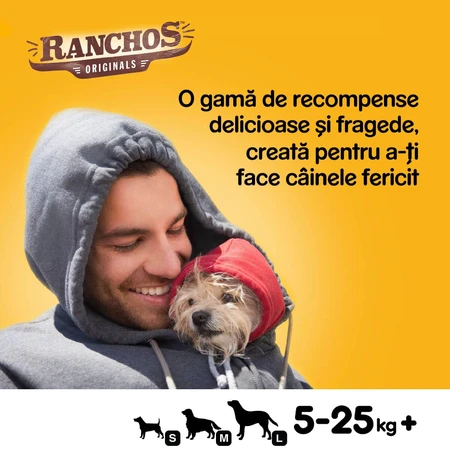 PEDIGREE Ranchos, golosinas para perros, tiras secas, Pollo, 70g
