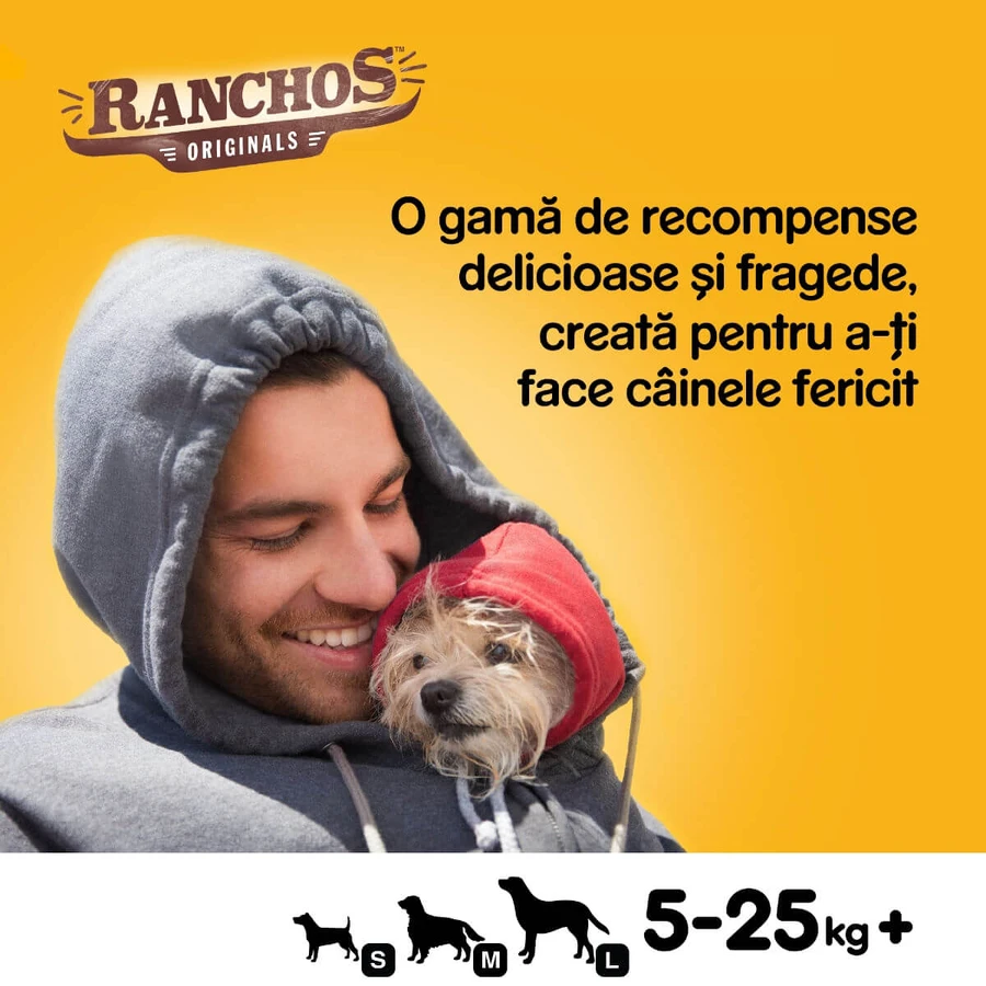 PEDIGREE Ranchos, golosinas para perros, tiras secas, Pollo, 70g