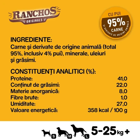 PEDIGREE Ranchos, golosinas para perros, tiras secas, Pollo, 70g