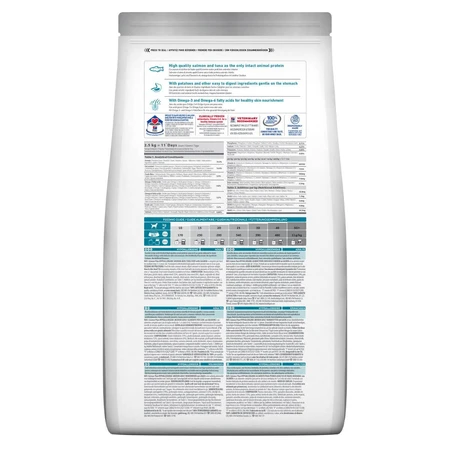 HILL'S Science Plan No Grain Hypoallergenic, M, Salmón, alimento seco sin cereales para perros, sistema digestivo, alergias, 2.5kg