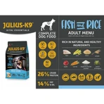 JULIUS-K9 Hypoallergenic Adult Menu, XS-XL, poisson et riz, nourriture sèche pour chiens, allergies, 3kg