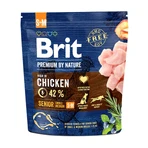 BRIT Premium By Nature Senior Kleine und Mittlere Rassen, S-M, Huhn, Trockenfutter für ältere Hunde, 1kg