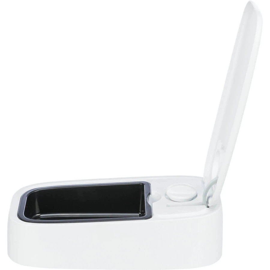 TRIXIE TX1, automatische hondenvoerbak, 1 rechthoekige bak, programmeerbaar, met koeling, kunststof, wit, S-L(0,3l, 24x7cm)