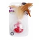 PAWISE, jouet boule pour chat, plastique, herbe à chat, activités physiques, rouge et marron