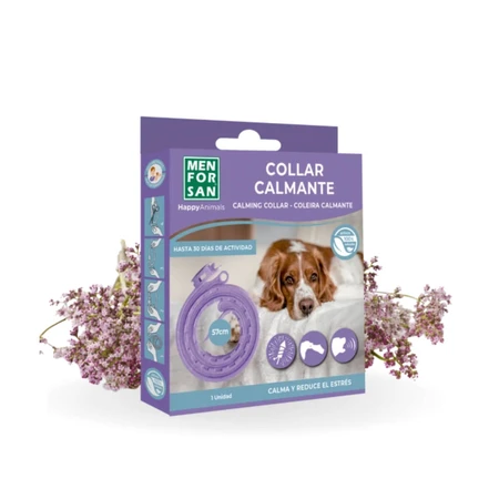 MENFORSAN Collier calmant 57cm, XS-L, complément du système nerveux et calmant pour chiens, boîte, 1pc collier