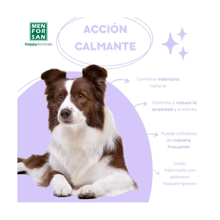 MENFORSAN Collier calmant 57cm, XS-L, complément du système nerveux et calmant pour chiens, boîte, 1pc collier