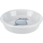 TRIXIE Cat, cat bowl, round, ceramic, gray, 0.25l, ⌀13cm
