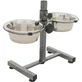 TRIXIE, set gamelles pour chien + 2 gamelles, hauteur réglable, antidérapant, métal, couleurs variées, S-M(0.75l, ⌀17cm, 38x9.5cm)