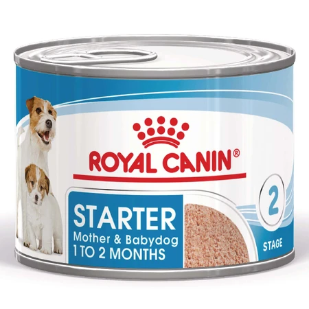 ROYAL CANIN Starter Mousse, Mama und Welpe, feuchtes Hundefutter in Dosen, (Mousse), 195g