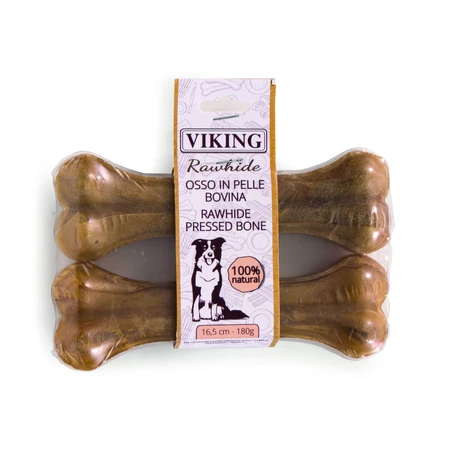 LEOPET Vikingo Piel prensada con hueso, M-XL, vacuno, sin grano, 180g