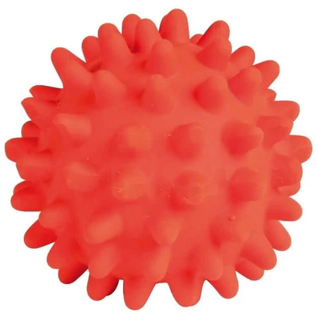 Trixie, pelota de juguete con pinchos para perros, con sonido, látex, 7cm, multicolor