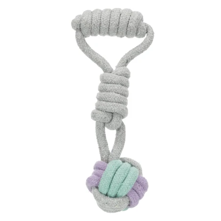 TRIXIE, Textil Jouet robuste pour petits chiens, 6cm x 23cm, gris/mov/vert