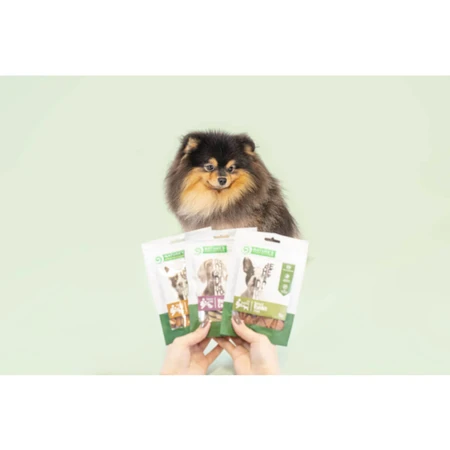 NATURES PROTECTION Hantelform, XS-XL, Huhn, Belohnungsbeutel Hunde, 75g