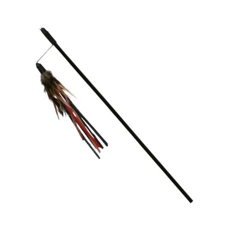 Trixie, sedal de plumas y cintas, juguete, gatos, multicolor, 50cm