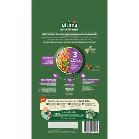 ULTIMA Sterilized, Salmon, dry food for sterilized cats, 1.5kg