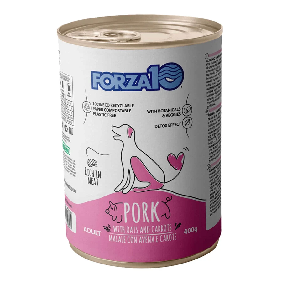 FORZA10 Maintenance, XS-XL, Pork and Carrot, canned moist dog food, (pate), 400g