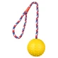 TRIXIE, pelota de juguete con cuerda para perros, caucho, 7cm x 30cm, multicolor