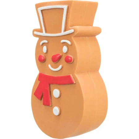 TRIXIE Christmas Sweet Gingerbread, dog fetch toy XS-XL, with sound, latex, brown, 11cm